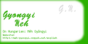 gyongyi meh business card